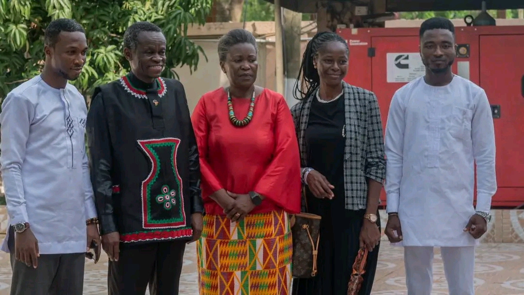 PLO Lumumba and Celestine Otieno with leaders of the Ghana Chapter of the Foundation