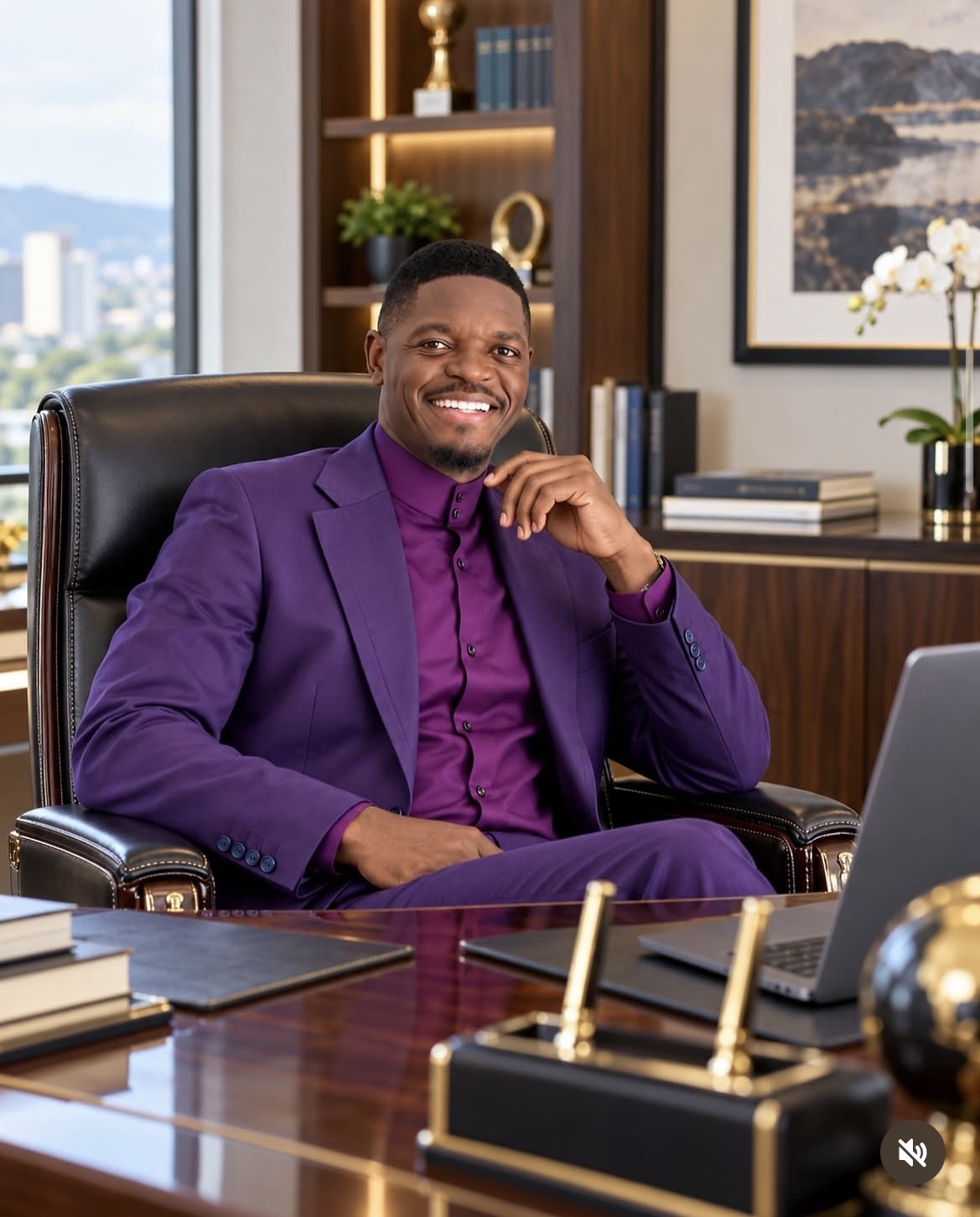 Shacky Timburwa at his desk